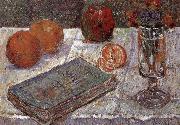 Paul Signac, The still life having book and oranges